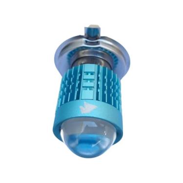 Imagem de Lâmpada Led Farol h4 Moto Super Branca 6500k Canhãozinho Olho de peixe Cavalinho 1500 Lumens Luz Forte Baixa e Alta