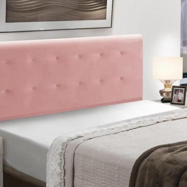 Imagem de Cabeceira Cama Box Estofada Madeira Queen Size Paris - D'Julia, Rosa