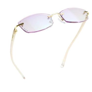 Imagem de Óculos bloqueadores de luz azul LifeArt Rimless Diamond Lens