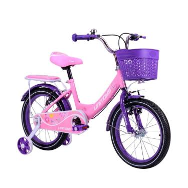 Imagem de Bicicleta Infantil Love Aro 16 com Rodinhas Laterais, Cestinha, Campainha e Banco de Carona Unitoys