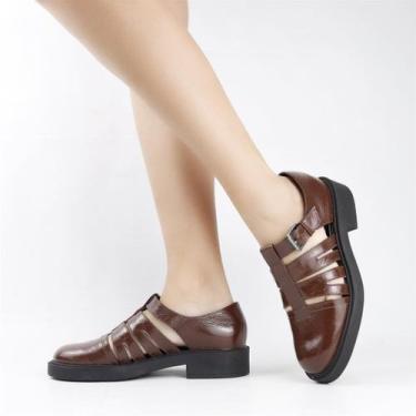 Imagem de Sapato Huarache Salto Bloco - STEPHANIE, Java cafe, 36