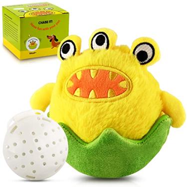 Imagem de Petbobi Brinquedos Interativos Para Cães, Monster Active Ball Cães Com Pilhas, Bolas Que Se Movem Sozinhas E Capa De Pelúcia, Pequenos Médios Perseguir, Bola Saltitante Brinquedo Faz Barulho, Quebra