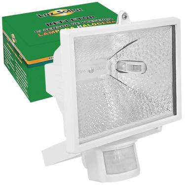 Imagem de Refletor Halógeno Branco com sensor presença 500w 118mm - LUZ SOLLAR, 
