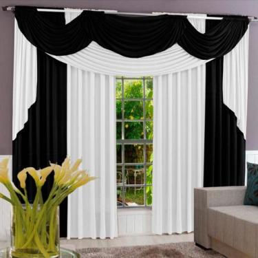 Imagem de Cortina Imperiale Varão Tecido Malha Gel Sala Quarto 4,00 x 2,60 Metro