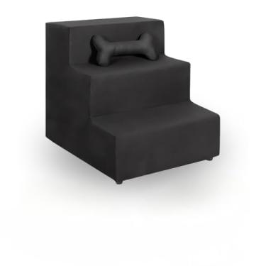 Imagem de Escad Pet - Escadinha De Cachorro e Gato Rampa 3 Degrau Evite Lesões Na Pata a fim de proteger a saúde das articulações dos seus animais(Preto)