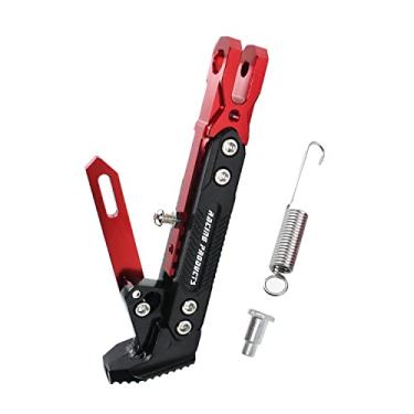 Imagem de Adsspro Acessórios universais de suporte para motocicleta, mototinete modificado, CNC liga de alumínio, suporte de tripé ajustável, suporte lateral para o pé, motor scooter, motocicleta, motocross,