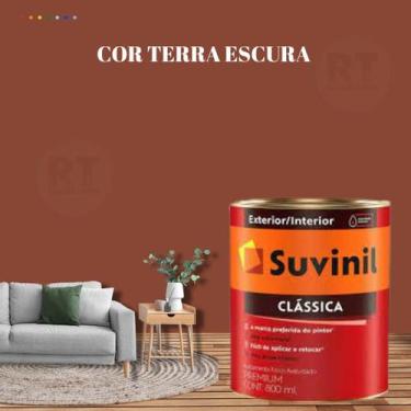 Imagem de Tinta Para Parede Acrílica Laranja Suvinil Clássica 800ml Premium Anti