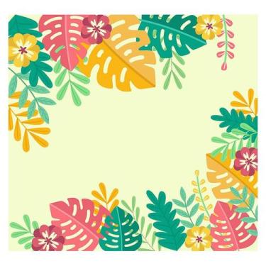 Imagem de Papel de Parede Adesivo Infantil Folhas e Flores Bebe Quarto - 609pcp 