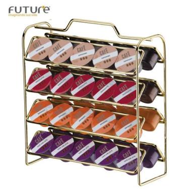 Imagem de Organizador Suporte Porta 40 Cápsulas Café Três Corações Dourado - 114