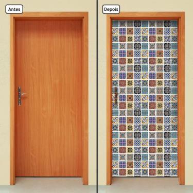 Imagem de Adesivo Decorativo de Porta - Ladrilho Hidráulico - 027cnpt - Allodi
