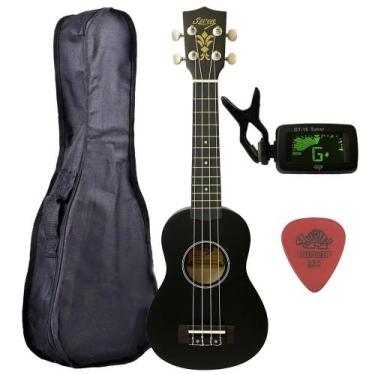 Imagem de Ukulele Preto Seven Soprano Suk-07 BK C/ Capa e Afinador - Seven Guita