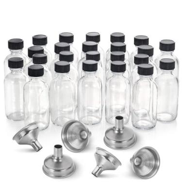 Imagem de Garrafas de vidro AOZITA 60mL com tampa e 6 funis de aço inoxidável