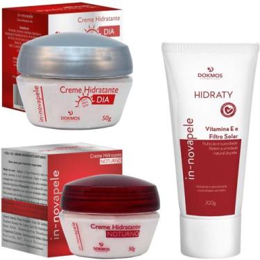 Imagem de Kit Creme Facial Noturno e Diurno e Hidratante Corporal - Dokmos
