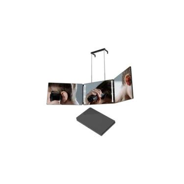 Imagem de Espelho triplo para barbearia autocortante de três lados - Lightbek Of