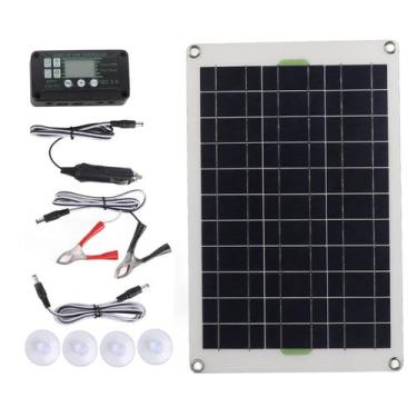 Imagem de Kit de painel solar Usiya 50W de silício monocristalino com 30A - Uxsi