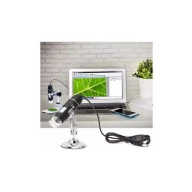 Imagem de Câmera de microscópio USB digital 1600X com 8 LEDs para PC Educati - L