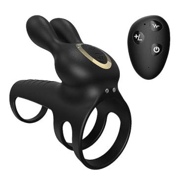 Imagem de NV Toys Anel Peniano Duplo com Vibrador, Silicone, 10 Modos de Vibração, Recarregável USB, Controle Remoto, 10.6cm x 9.7cm, Anéis 3.5-4.0cm