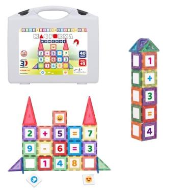 Imagem de Blocos Magnéticos Magforma números 40 peças brinquedos educativos