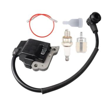 Imagem de A411000880 Vela de ignição de bobina de ignição para aparador Shindaiwa AH231 C230 T230 substitui 20077-71610 20016-71600 20016-71601 20018-31430