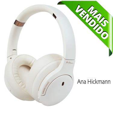 Imagem de Headphone Kross KE-HBC05 KrossHick Pro Sound Bege Bluetooth Autonomia Até 30 horas ana hickmann