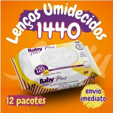 Imagem de 1440 Lenços Umedecidos Kit 12 pct com 120un Cada Lenço Umedecido Toalh