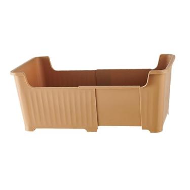 Imagem de Baoblaze Caixa organizadora de armazenamento de livros com rodinhas, resistente, grande, decorativa, portátil com rodas, telescópica para organização doméstica, Marrom