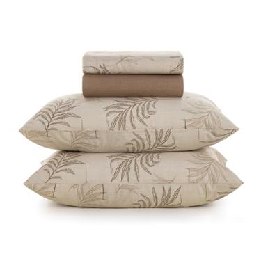 Imagem de Jogo de Cama Lençol Queen Percal 160 fios Karsten 100% Algodão Toque Macio 4pçs (Silas)