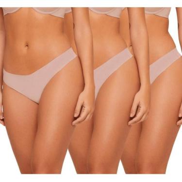 Imagem de Kit 3 Calcinhas Corte à Laser Liebe Free 301103, Chocolate, M