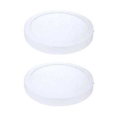 Imagem de Kit 2 Painel Plafon Led Sobrepor Red Branca 6500K 24W 29Cm