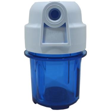 Imagem de Filtro Água Carcaça 5" Azul S/ Elemento Filtrante Rosca 1/2 - Carbon B