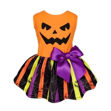 Imagem de Vestido de cachorro Fitwarm Fantasia de abóbora de Halloween para cães