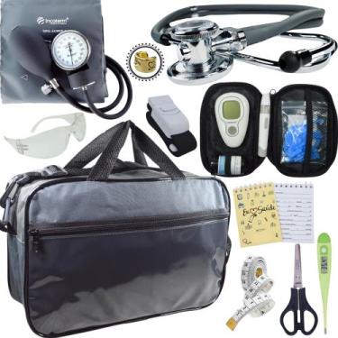 Imagem de Kit Enfermagem + Aparelho Medidor Glicose Completo Premium - Love Saud