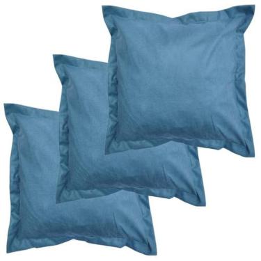 Imagem de Almofada Decorativa de 60x60cm com Abas Várias Cores em Suede com Ench