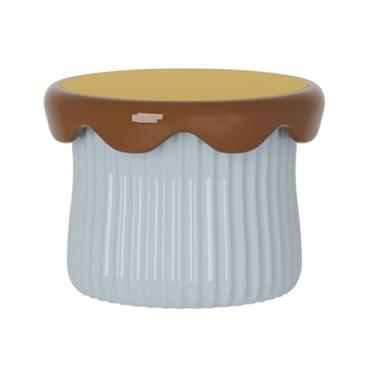 Imagem de Mesa lateral minimalista pudim de caramelo sofá mesa lateral canto bonito sala de estar quarto mesa de cabeceira café