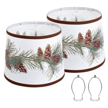 Imagem de Conjunto de abajures de 2 tambores de reposição de 25 cm para luminári