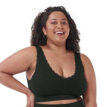 Imagem de Top Renda Bojo Removível Plus Size Zee Rucci 0300-075, Preto, G3