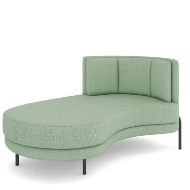 Imagem de Sofá Chaise Longue Sala de Estar Living Lucca Esquerdo D02 Linho Verde D-477 - Lyam Decor