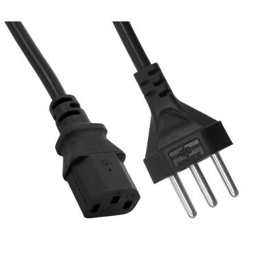 Imagem de Cabo de Força 1,5 Metros certificado do Inmetro NBR 14136 Novo Padrão de Tomadas Tripolar até 10A