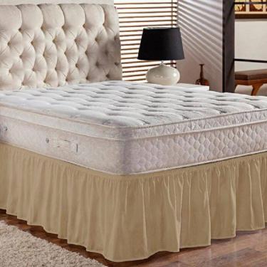 Imagem de Saia Box Cama Casal E Queen 1 Elástico Ajustável Babado 1