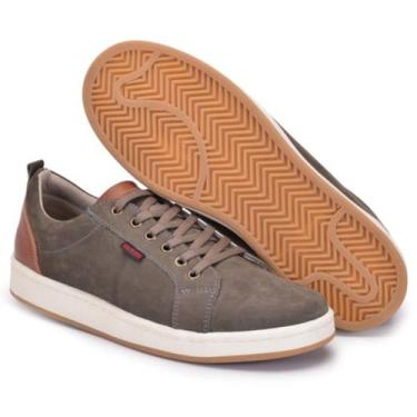 Imagem de Tênis Masculino Casual Cano Baixo Em Couro Solado De Borracha - Donna 