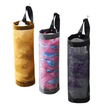 Imagem de Organizador de Sacolas Plásticas para Cozinha, 37,5 x 16,5 cm, Nylon, Dispenser de Parede