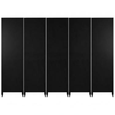 Imagem de Biombo Liso Reto Fechado Pintado Divisor De Ambiente Preto ou Branco Com Pé Jt Home (PRETO, 5 FOLHAS DE BIOMBO)