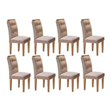 Imagem de Cadeira Sala De Jantar Imperatriz Kit 8 Un Imbuia-linho Turim - Rufato