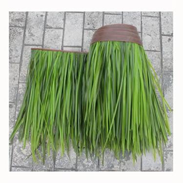 Imagem de Palha falsa à prova de fogo artificial de palmeira simulação de palha rolo de palha 100 x 50 cm/99.8 cm x 49.8 cm folhas de palmeira sintético telhado de palha telhado de palha (amarelo c, 0,5 x 20 m