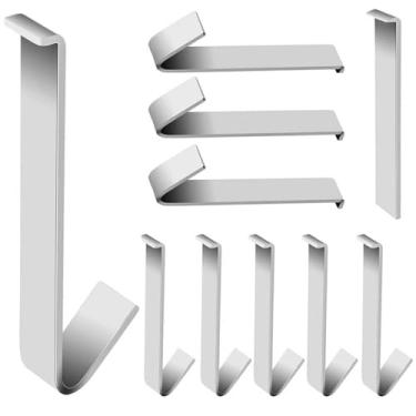 Imagem de KUZIUA Pacote com 10 ganchos de liga de alumínio sem necessidade de perfuração, ganchos para revestimento de placa de fibra de cimento (ferramenta de instalação incluída)