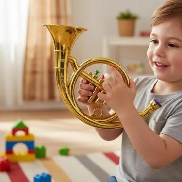 Imagem de Mini Trompete Infantil Musical Brinquedo Educativo Trompa - Yeet