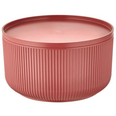 Imagem de Travessa Redonda Dynasty Velout Em Plástico Com Tampa 1,5l Marrom