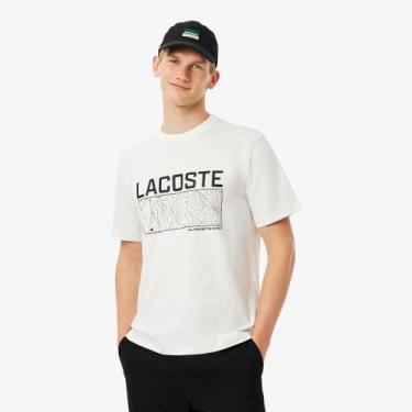 Imagem de Camiseta de Malha Estampada Média - LACOSTE, Branco, S