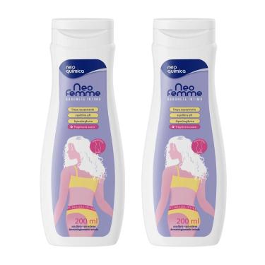 Imagem de Kit 2 Neofemme Sabonete Liquido Intimo Floral Suave 200 ml