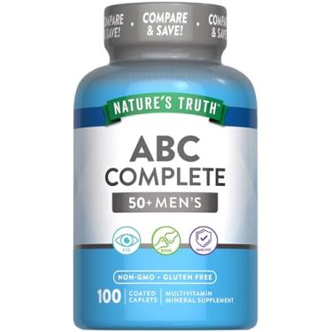 Imagem de Nature's Truth Multivitamínico masculino 50+ | com vitaminas A, C, E, B6 e B12 | 100 unidades | Sem OGM e sem glúten
